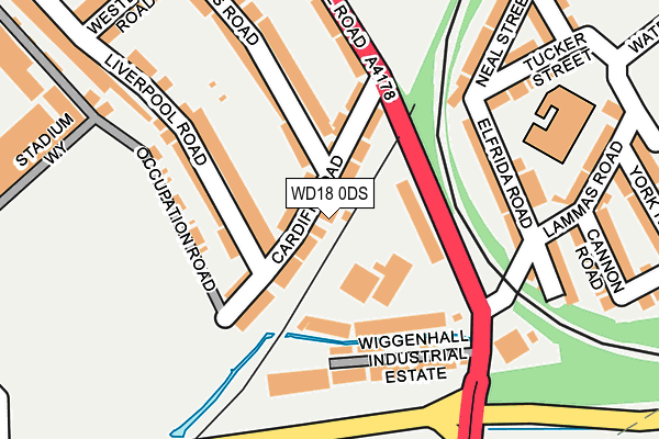 WD18 0DS map - OS OpenMap – Local (Ordnance Survey)