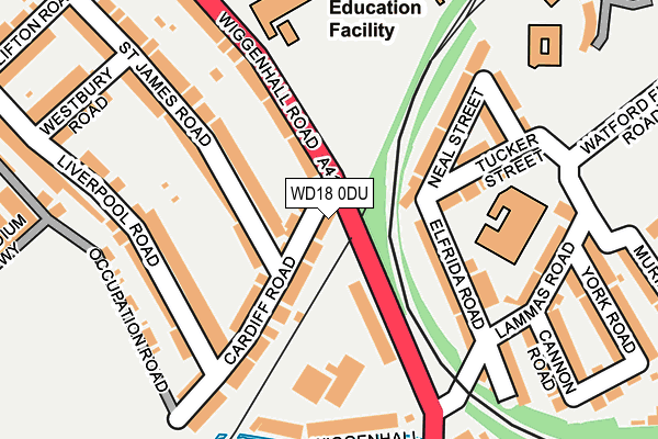 WD18 0DU map - OS OpenMap – Local (Ordnance Survey)