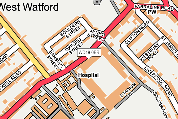 Map of WATFORD TRUST TRADING LIMITED at local scale