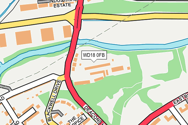 WD18 0FB map - OS OpenMap – Local (Ordnance Survey)