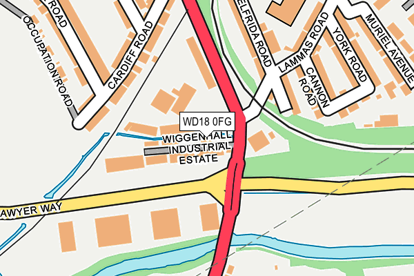 WD18 0FG map - OS OpenMap – Local (Ordnance Survey)