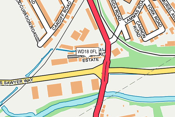WD18 0FL map - OS OpenMap – Local (Ordnance Survey)