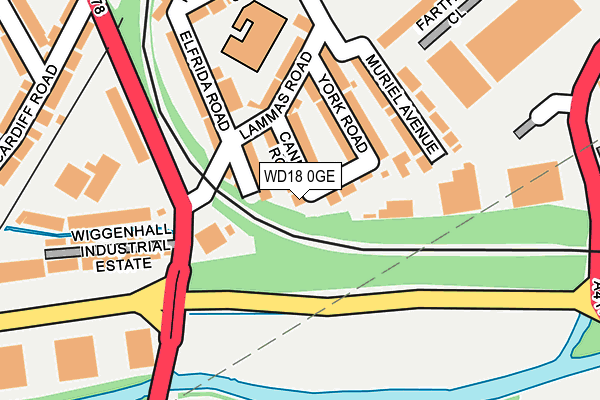 WD18 0GE map - OS OpenMap – Local (Ordnance Survey)