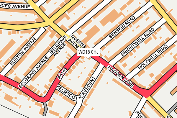 WD18 0HJ map - OS OpenMap – Local (Ordnance Survey)