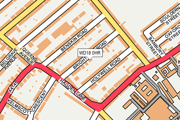 WD18 0HR map - OS OpenMap – Local (Ordnance Survey)