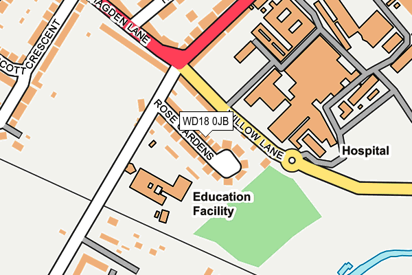 Map of ROSE GARDEN BUILDERS LTD at local scale