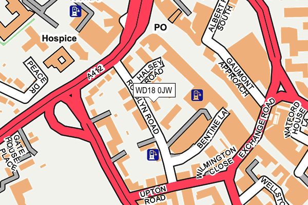 WD18 0JW map - OS OpenMap – Local (Ordnance Survey)