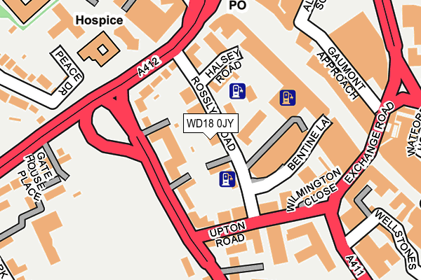WD18 0JY map - OS OpenMap – Local (Ordnance Survey)