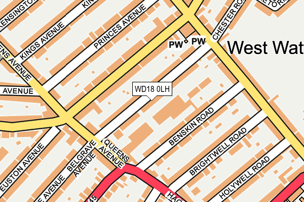 WD18 0LH map - OS OpenMap – Local (Ordnance Survey)