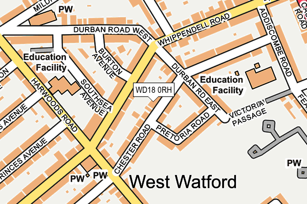 WD18 0RH map - OS OpenMap – Local (Ordnance Survey)