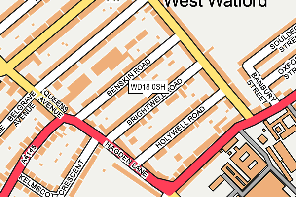 WD18 0SH map - OS OpenMap – Local (Ordnance Survey)