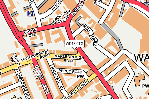 WD18 0TG map - OS OpenMap – Local (Ordnance Survey)