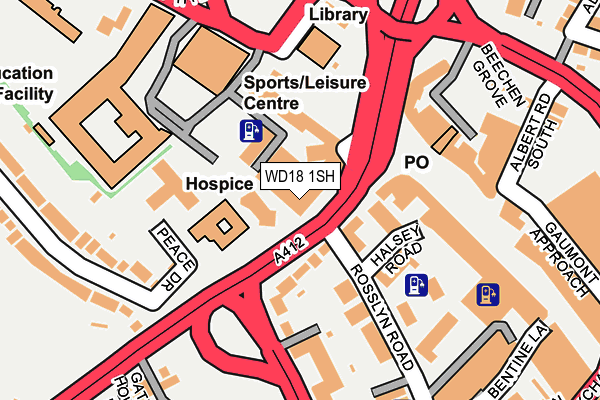 WD18 1SH map - OS OpenMap – Local (Ordnance Survey)