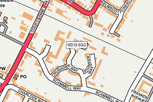 WD18 6GG map - OS OpenMap – Local (Ordnance Survey)