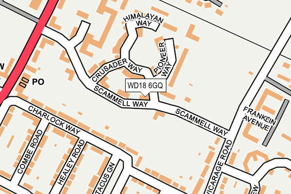 WD18 6GQ map - OS OpenMap – Local (Ordnance Survey)