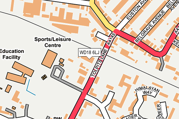 WD18 6LJ map - OS OpenMap – Local (Ordnance Survey)