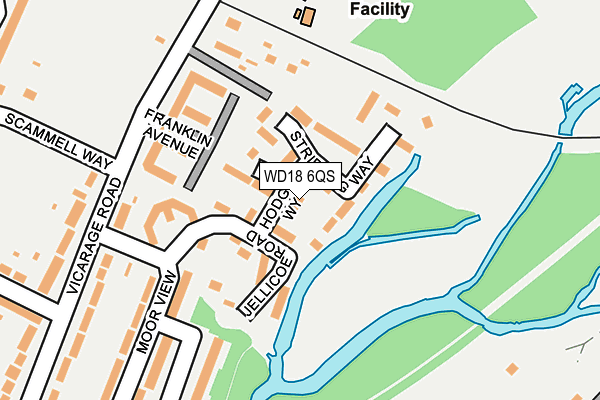 WD18 6QS map - OS OpenMap – Local (Ordnance Survey)