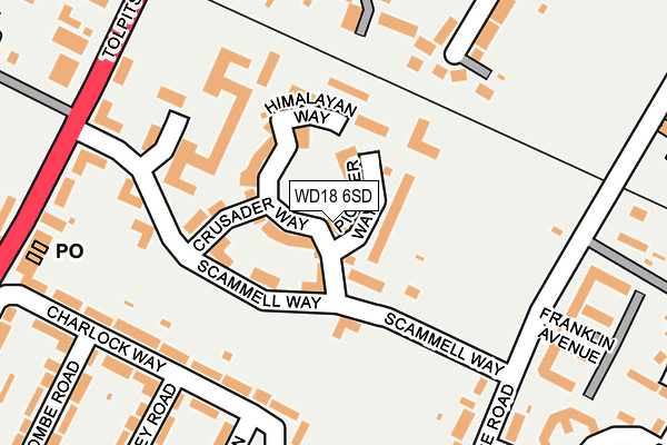 WD18 6SD map - OS OpenMap – Local (Ordnance Survey)