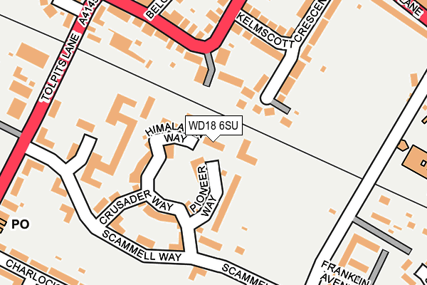 WD18 6SU map - OS OpenMap – Local (Ordnance Survey)
