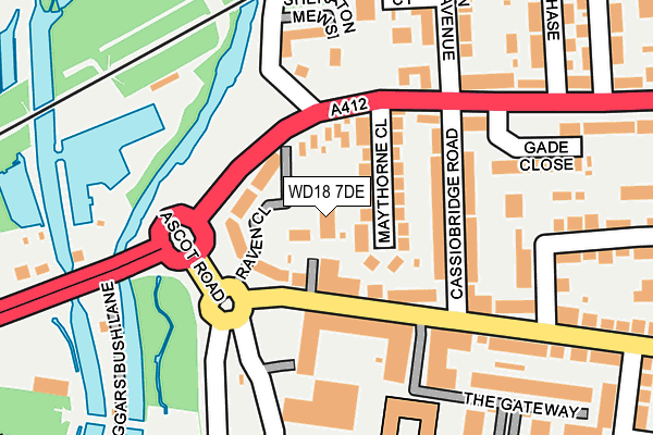 WD18 7DE map - OS OpenMap – Local (Ordnance Survey)