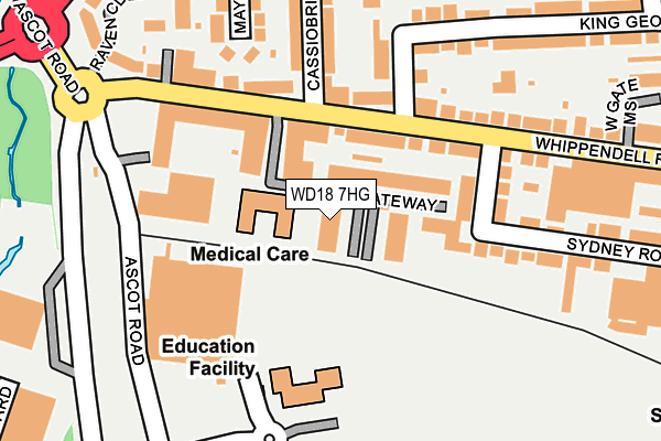 WD18 7HG map - OS OpenMap – Local (Ordnance Survey)