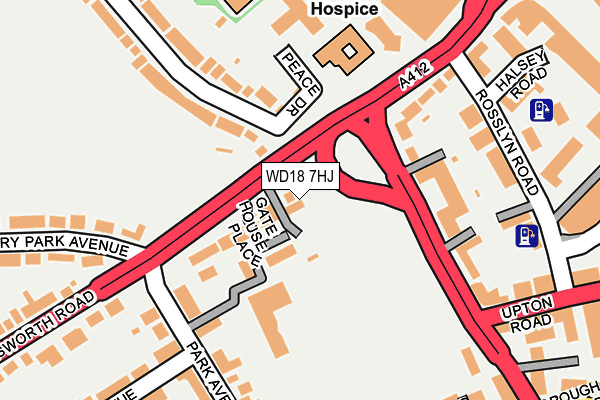 WD18 7HJ map - OS OpenMap – Local (Ordnance Survey)