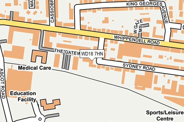 WD18 7HN map - OS OpenMap – Local (Ordnance Survey)