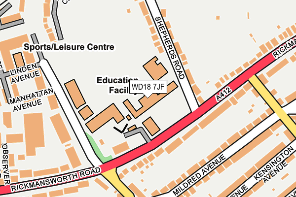 Map of WATFORD GRAMMAR SCHOOL FOR BOYS ENTERPRISES LIMITED at local scale
