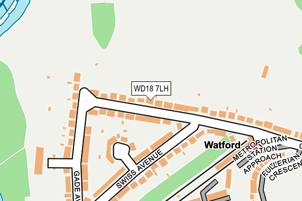 WD18 7LH map - OS OpenMap – Local (Ordnance Survey)