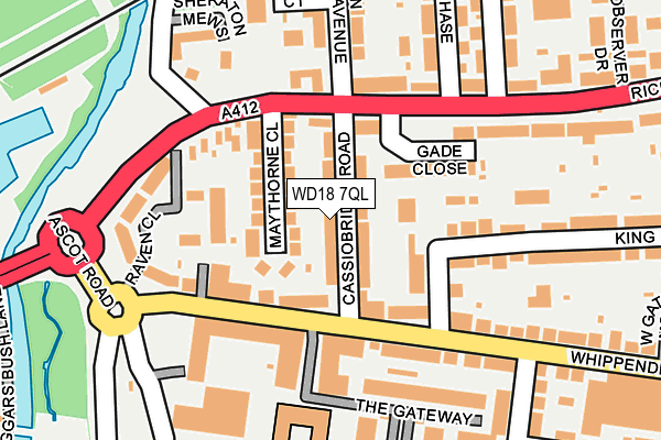 WD18 7QL map - OS OpenMap – Local (Ordnance Survey)