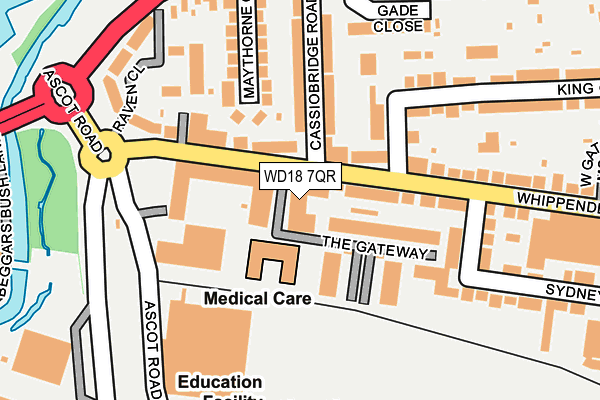 WD18 7QR map - OS OpenMap – Local (Ordnance Survey)