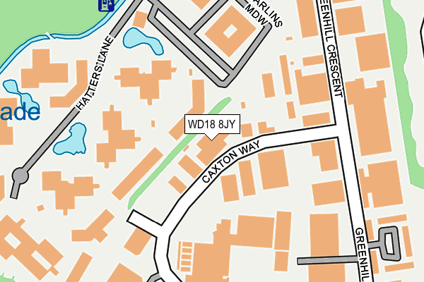WD18 8JY map - OS OpenMap – Local (Ordnance Survey)