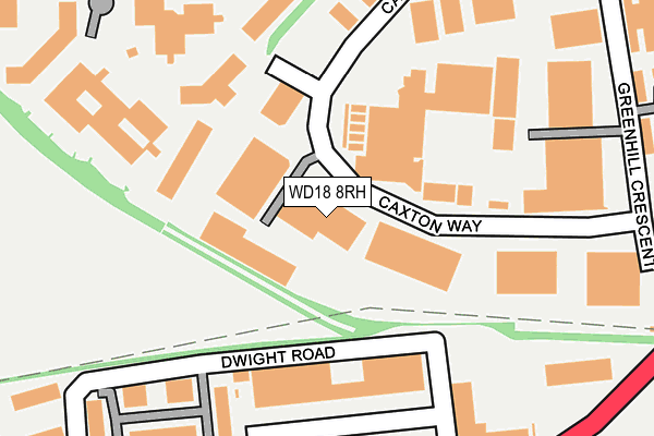 WD18 8RH map - OS OpenMap – Local (Ordnance Survey)