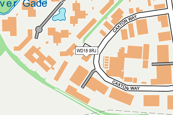 WD18 8RJ map - OS OpenMap – Local (Ordnance Survey)