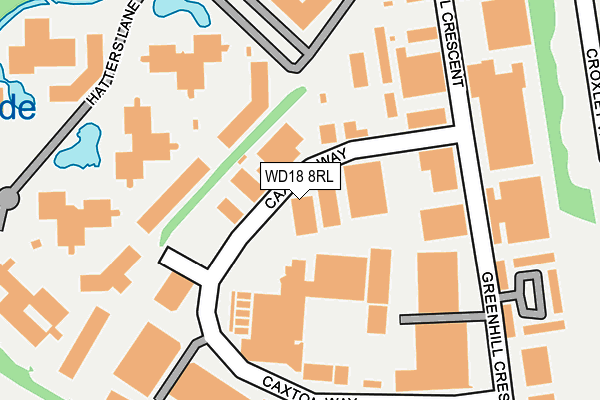 WD18 8RL map - OS OpenMap – Local (Ordnance Survey)