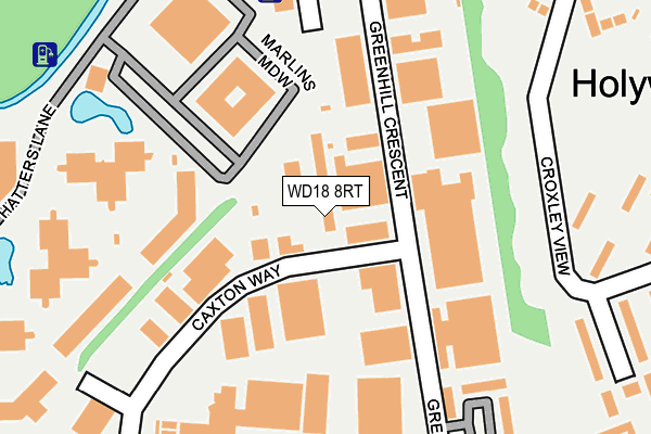 WD18 8RT map - OS OpenMap – Local (Ordnance Survey)