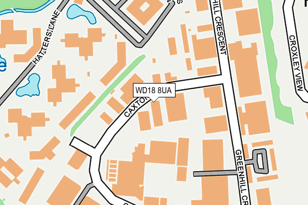 WD18 8UA map - OS OpenMap – Local (Ordnance Survey)