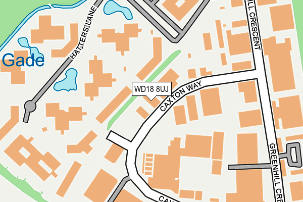 WD18 8UJ map - OS OpenMap – Local (Ordnance Survey)