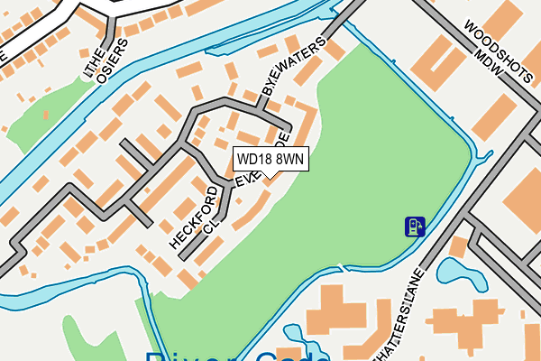 WD18 8WN map - OS OpenMap – Local (Ordnance Survey)