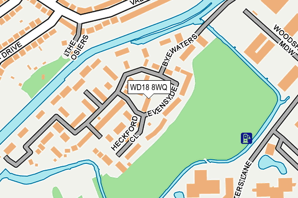 WD18 8WQ map - OS OpenMap – Local (Ordnance Survey)