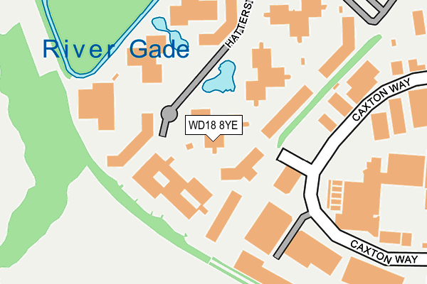 WD18 8YE map - OS OpenMap – Local (Ordnance Survey)