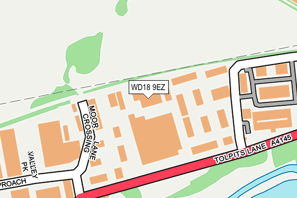 WD18 9EZ map - OS OpenMap – Local (Ordnance Survey)
