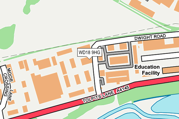 WD18 9HG map - OS OpenMap – Local (Ordnance Survey)