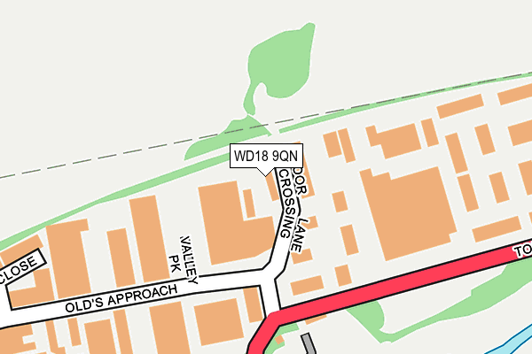 WD18 9QN map - OS OpenMap – Local (Ordnance Survey)