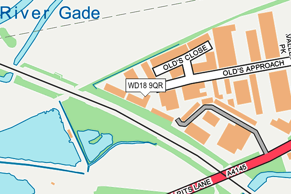 WD18 9QR map - OS OpenMap – Local (Ordnance Survey)