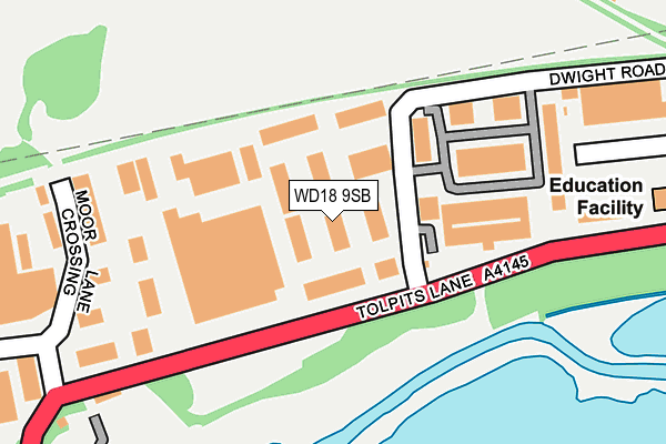 WD18 9SB map - OS OpenMap – Local (Ordnance Survey)