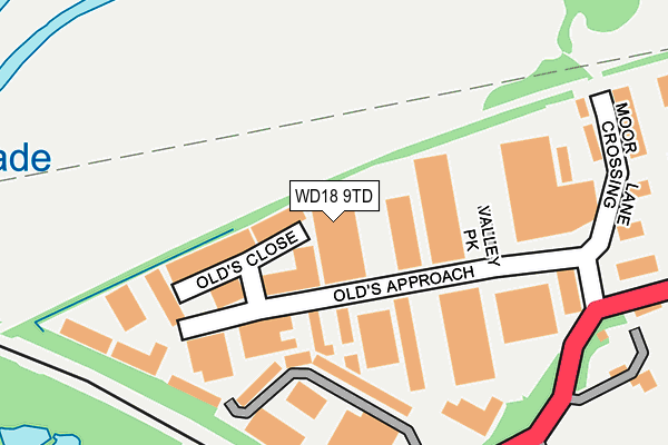 WD18 9TD map - OS OpenMap – Local (Ordnance Survey)