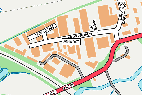WD18 9XT map - OS OpenMap – Local (Ordnance Survey)