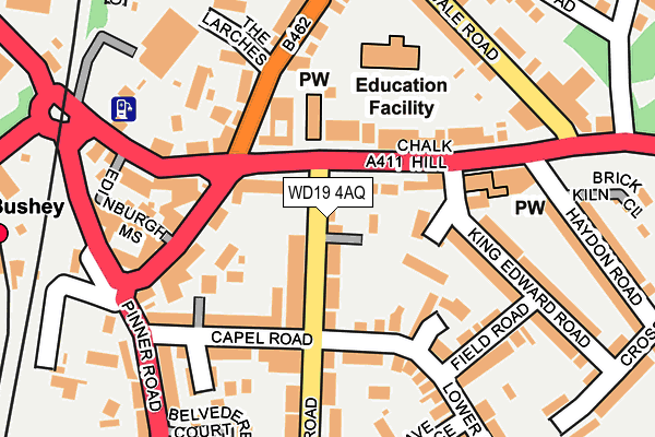 WD19 4AQ map - OS OpenMap – Local (Ordnance Survey)