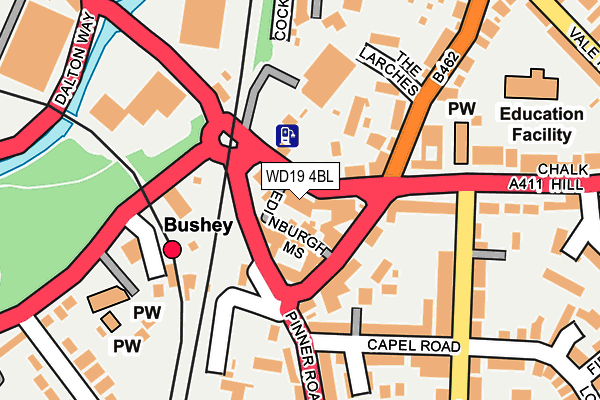 WD19 4BL map - OS OpenMap – Local (Ordnance Survey)